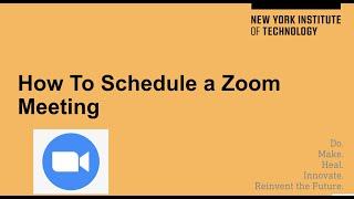 How to Schedule a Recurring Zoom Meeting