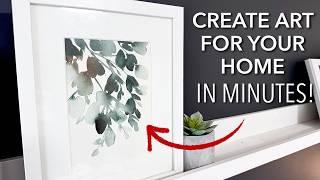 Create Beautiful Watercolour Art For Your Home In MINUTES!