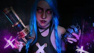 ASMR / Jinx kidnaps you  (inspecting you, measuring, face cleaning, etc)