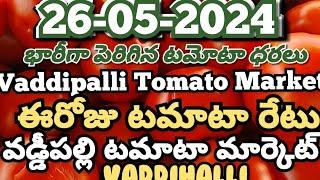 Vaddipalli Tomato Market|ఈరోజుటమాటారేటు|#TodayTomatoRateInVaddipalli|26-05-2024|‎@ckgowthamvlogs