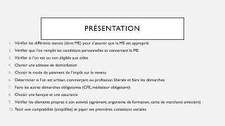 Demo Dolphineo   CREATION MICRO ENTREPRISE   RESUME CHECKLIST