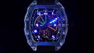 HAOFA k9 Crystal Digital Luminous Automatic Tourbillon Watch 2210