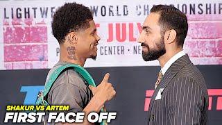 Shakur Stevenson & Artem Harutyunyan TRADE WORDS during face off at final press conference!