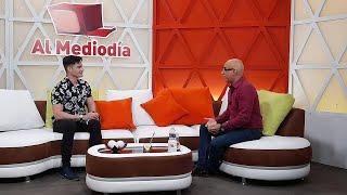 Leyber Gomez en el programa Al Mediodía promocionando las novedades de Conexion Cuba en 2021