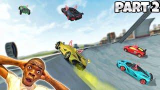 All angry cars round hole jump||Part 2|| Extreme car driving simulator||