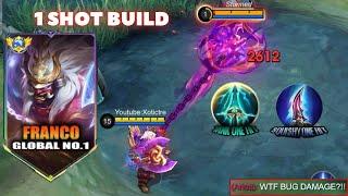 FRANCO EXP  LANE FULL DAMAGE BUILD GAMEPLAY 2024 ( intense match ) FRANCO BEST BUILD 2024 | XOTICTRE