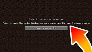 how to fix ''authentication servers are down for maintenance minecraft error'' 2023