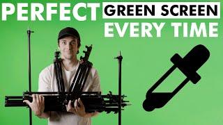 How to set up a PERFECT green screen (chromakey)
