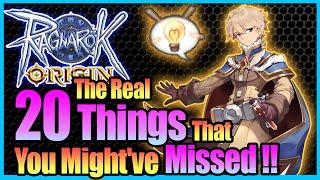 The Real 20 IMPORTANT Tips that You Might Not Know Yet!! [Ragnarok Origin Global]