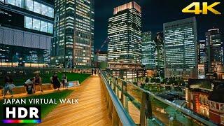 Japan - Tokyo Marunouchi Night Walk • 4K HDR