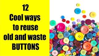 12 Cool Ways to reuse old and waste BUTTONS | @CraftStack