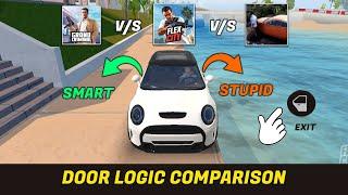 DOOR LOGIC COMPARISON | Flex City V/S GCO V/S Madout 2 | Popular Mobile Open World Games