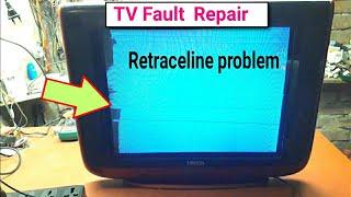 Retrace Line Problem Solve in Crt TV | How to Repair ONIDA TV Retrace Line Problem