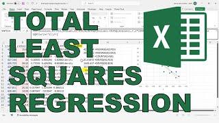 How to calculate total least squares regression in excel