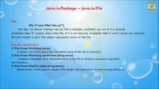 Lesson - 1 : java.io Package - File Class in Java Programming Language