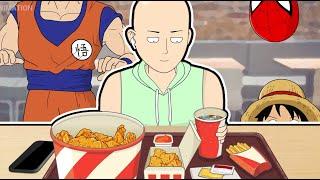 Fast Food ASMR / Look Who's Stealing Saitama's Food?! /  ASMR Animation