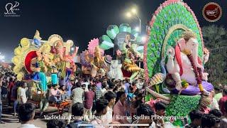 Top 50 Biggest Ganpati Visarjan at Navlakhi lake Vadodara 2024 | Ganesh Visarjan 2024 Vadodra at 4am