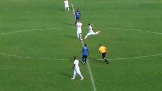 Brazilian footballer scores direct from kick-off in league match – video