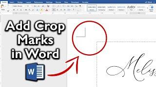 How to add crop marks in Microsoft Word | 2 easy ways