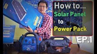 Episode 1 - How to hook up 12v battery power pack system to the solar panel