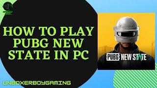 How to Play PUBG New State In PC