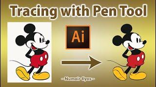 Adobe Illustrator | Tracing with Pen Tool | Vector Tracing | Beginners Guide