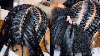 Can't feedin or stitch braid? Try this crochet technique + curling the ends of braids | Outre hair