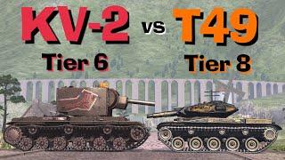 WOT Blitz Face Off || KV-2 vs T49