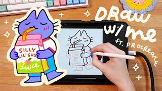 draw with me!!  how i use procreate (brushes + process)
