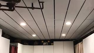 Making a Slat Ceiling in Utility Room With LED Lighting