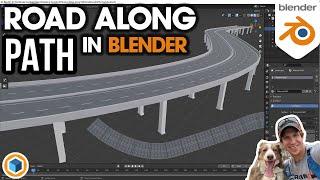 How to Model a Road or Highway ALONG A PATH in Blender!