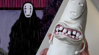 Лепим из глины Безликого / Унесенные Призраками | No Face from Spirited Away Eng sub / Polymer Clay