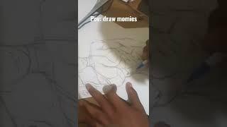 how to draw woman/momies. #shorts #shortvideo