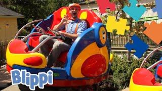 Blippi Visits A Theme Park! | Learn Colors For Kids! | Educational Videos For Toddlers