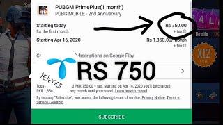 How to Buy PUBG Prime plus in Pakistan / On TELENOR Sim