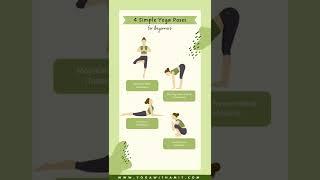 4 Simple Yoga Poses for Beginners #shorts