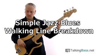 Simple Jazz Blues Walking Bass Line Breakdown