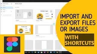 How to export or import file or image to Figma | Figma Shortcuts | Figma tutorials | Hindi