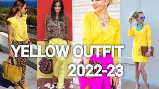 YELLOW OUTFIT IDEAS.|casual yellow Outfit For Summer.|How to wear Yellow Outfits..