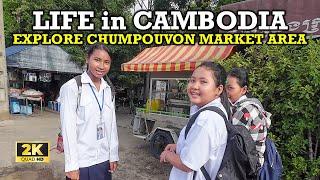 Walking Hidden Street at Chumpouvorn Area In Phnom Penh, Cambodia | [2K] Walk Tour