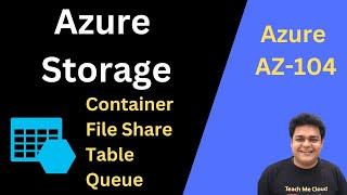 AZ-104 | Azure Storage Services | Blob, Queue, Table, Files, Disk and Storage Tiers