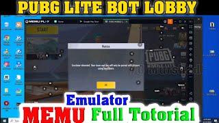 Pubg Mobile lite Memu Emulator setup | Pubg lite bot lobby Emulator setup | memu play pubg lite