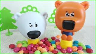 Bears sing a cheerful song Cartoons with toys for kids