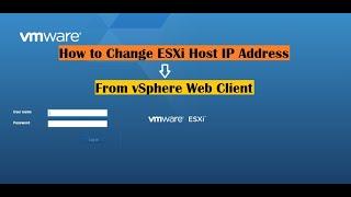Change ESXi Host IP Address from vSphere Web Client