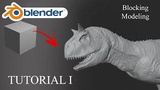 Blender beginner tutorial - How to make your own Dinosaur. Blender 2.9 Part 1/3