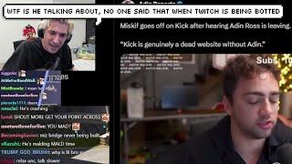 xQc Gets Triggered & Crashes Out on his Chat Agreeing with Mizkif saying "No Adin Ross Kick is Over"