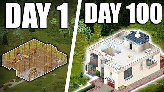 I Spent 100 DAYS Building A House In Project Zomboid | Supercut