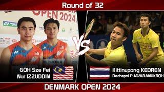 GOH Sze Fei Nur IZZUDDIN vs Kittinupong KEDREN Dechapol PUAVARANUKROH | Denmark Open 2024 Badminton