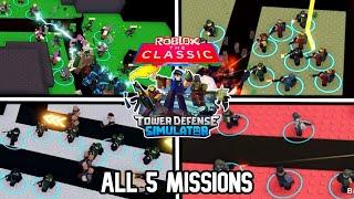 Roblox: The Classic Event - Tower Defense Simulator All 5 Missions [Full Walkthrough]