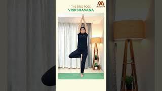 Find your inner calm with Vrikshasana, the Tree Pose.